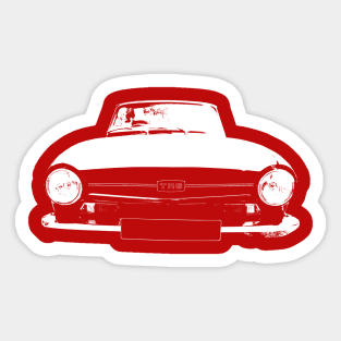 Triumph TR6 1970s classic British sports car monoblock white Sticker